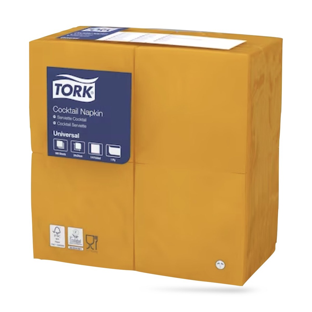 Tork koktélszalvéta 25 x 25 cm-es 1 r. 500 lapos narancs