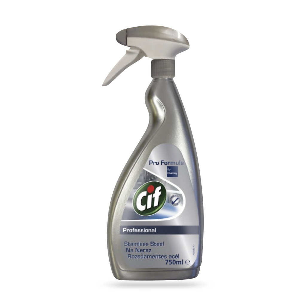 Cif Prof. Stainless Steel & Glass rozsdamentes acél- és üvegtisztítószer 750 ml-es