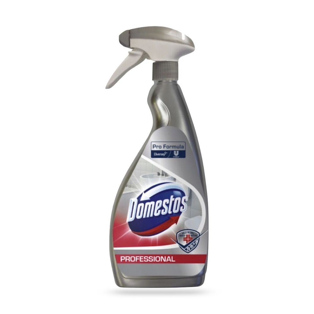Domestos Pf. Sani 4In1 Plus Spray tejsav alapú általános tisztító- fertőtlenítőszer vízkőoldó és illatosító hatással 750 ml-es