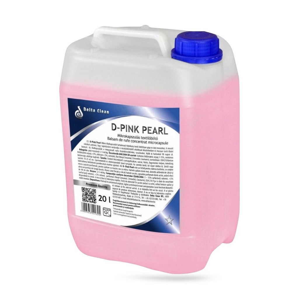 D-Pink Pearl mikrokapszulás textilöblítő koncentrátum 20 l-es