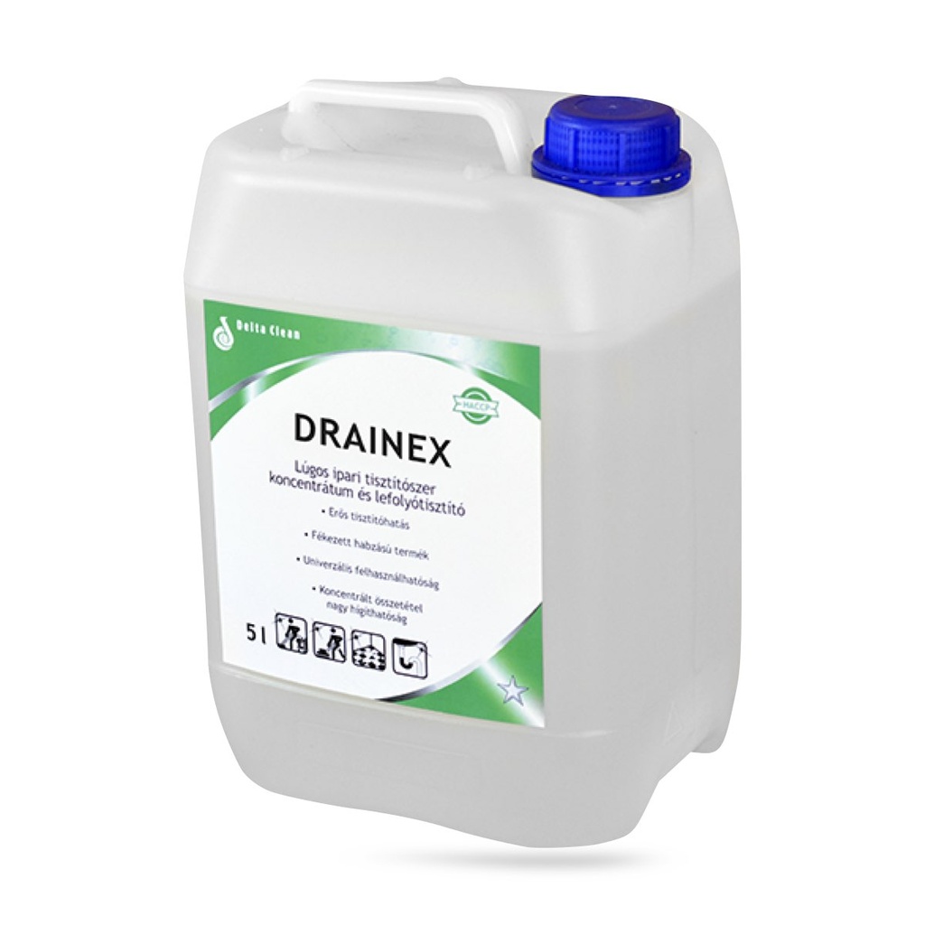 Drainex lúgos ipari lefolyótisztító koncentrátum 5 l-es