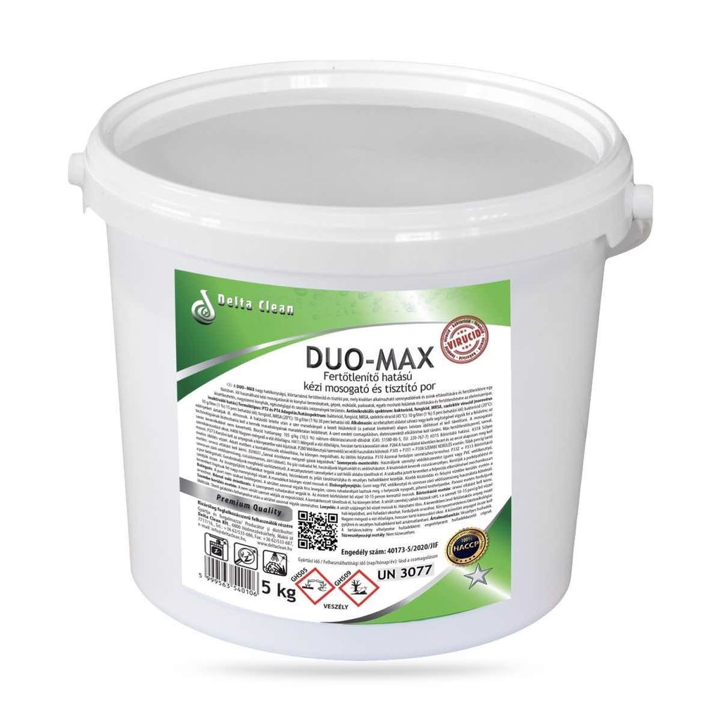Duo Max fertőtlenítő hatású kézi mosogatópor 5 kg-os