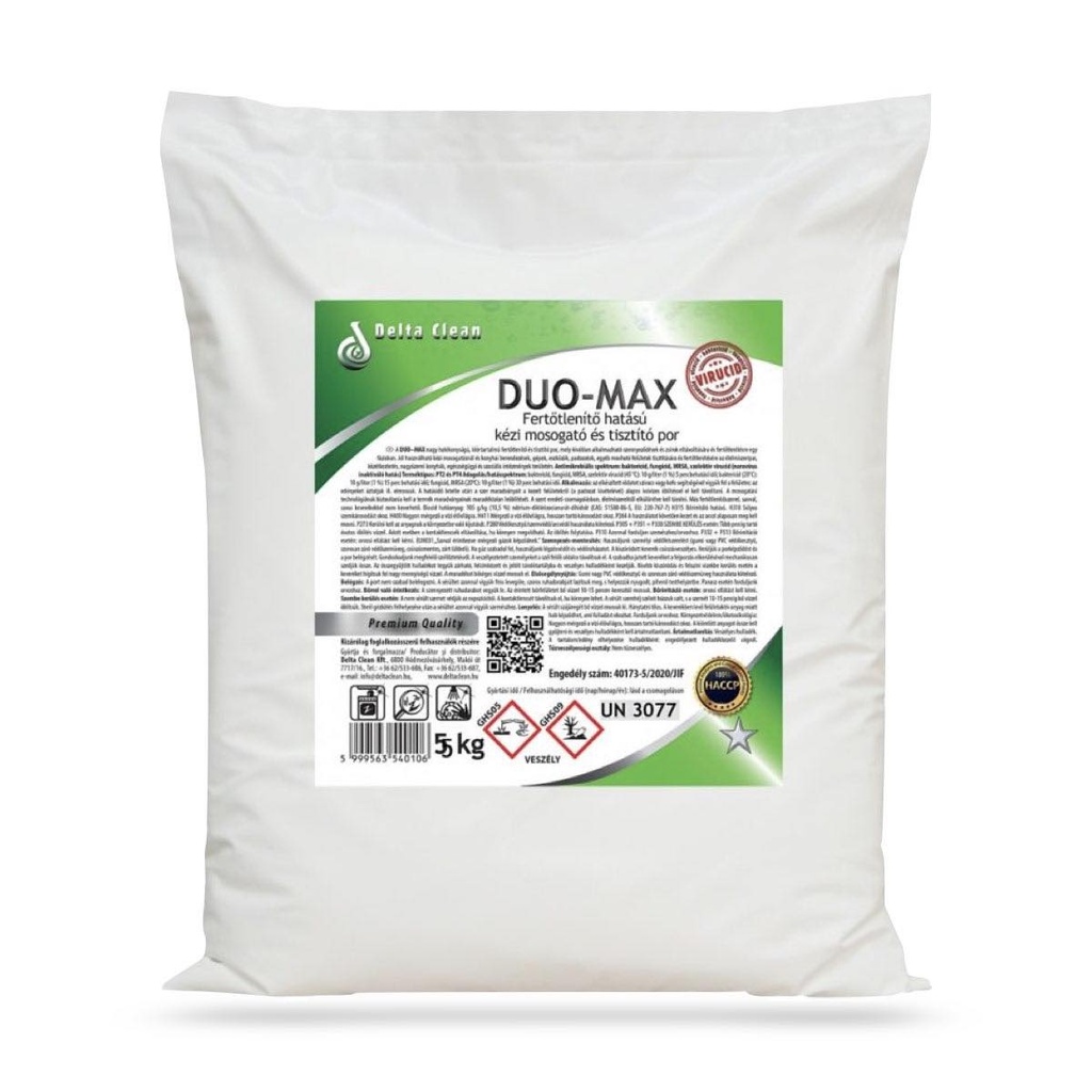 Duo Max fertőtlenítő hatású kézi mosogatópor zacskóban 5 kg-os