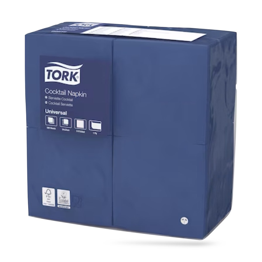 Tork koktélszalvéta 25 x 25 cm-es 1 r. 500 lapos sötétkék