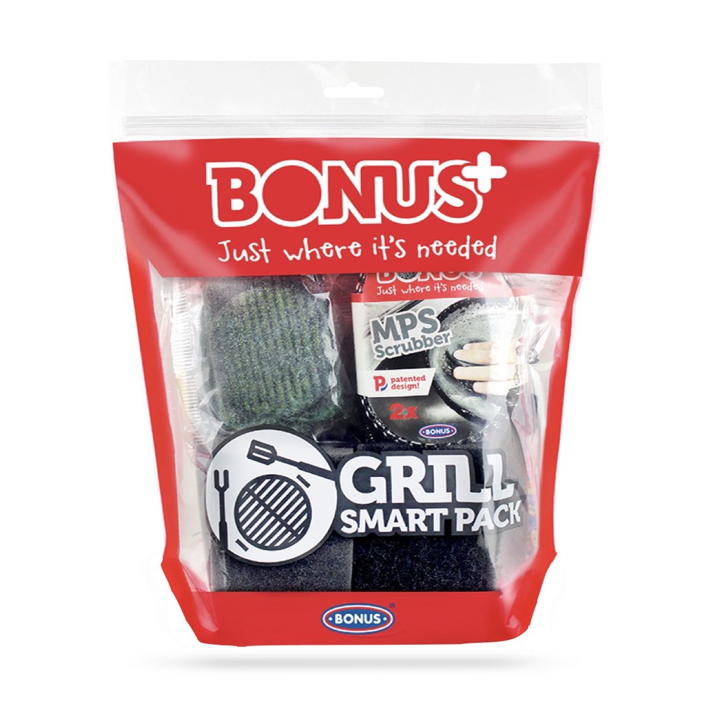 Grill SmartPACK csomag 7 db-os (1 szivacskendő, 2 MPS súroló, 2 dörzsi, 2 grillszivacs)