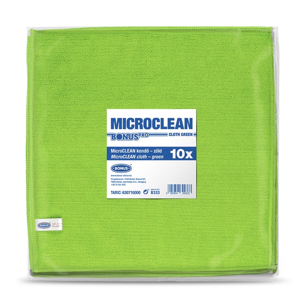 MicroClean mikroszálas törlőkendő zöld