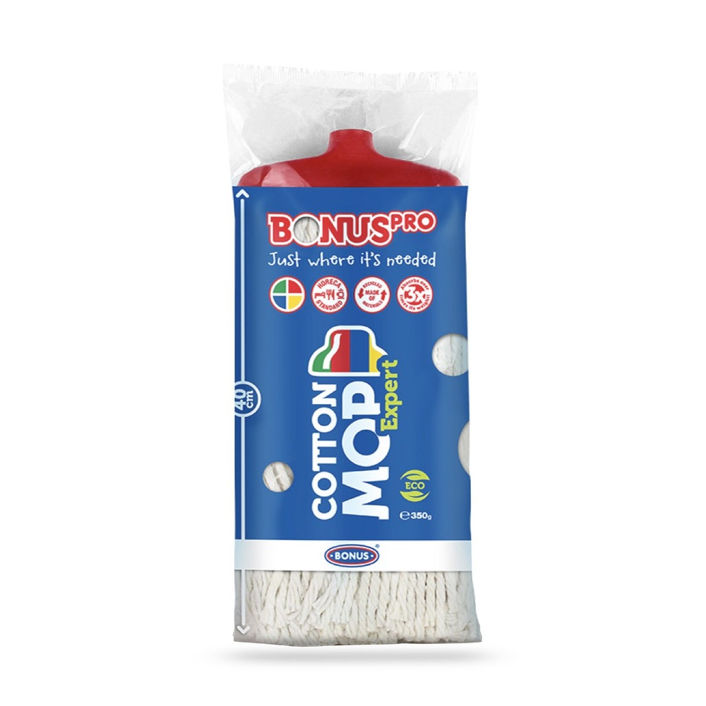 Pro pamut felmosófej 350 g-os piros műanyag