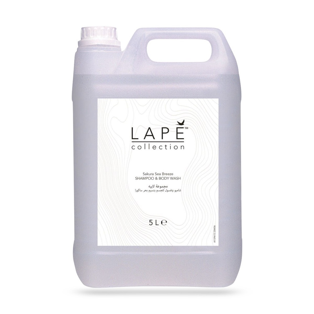 Lapé Sakura Sea Breeze illatosított tusfürdő és kondicionáló sampon utántöltő 5 l-es