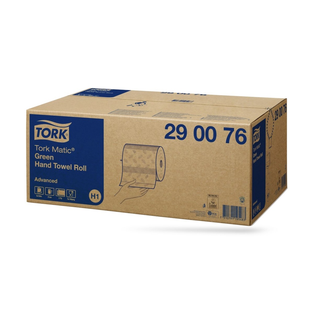 Tork Adv. Matic tekercses kéztörlő 2 r zöld 6 x 150 m-es H1 