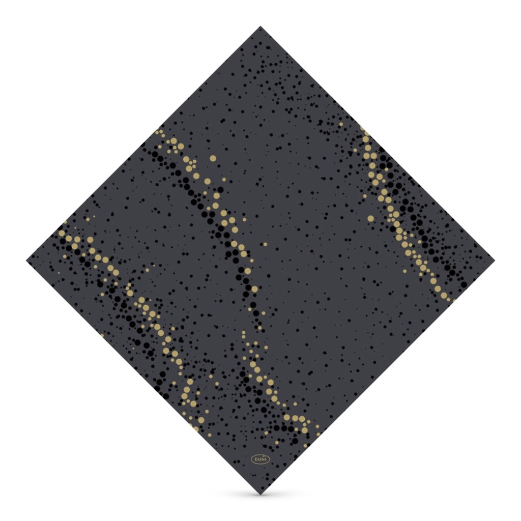 Dunisoft szalvéta 40 x 40 cm-es 60 lapos Golden Stardust Black