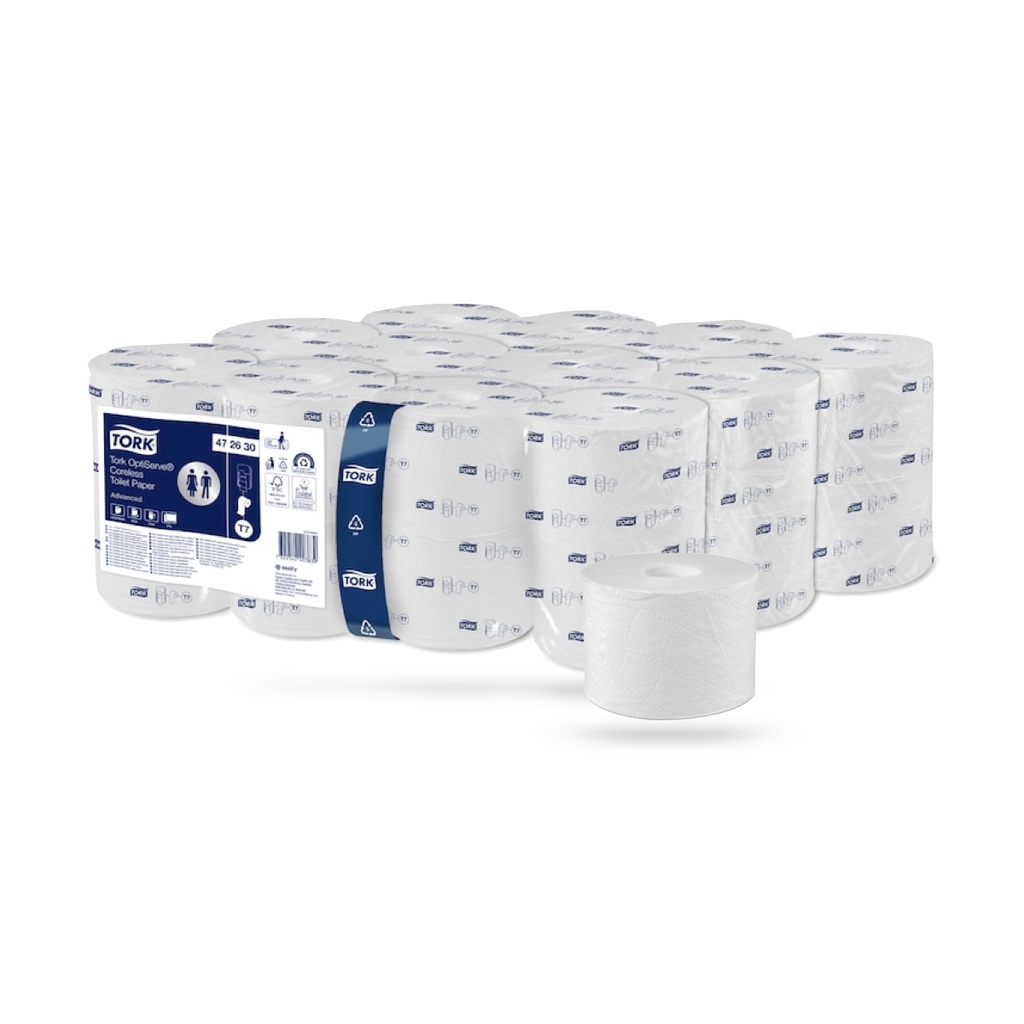 Tork OptiServe belső mag nélküli midi toalettpapír 2 r. 24 x 820 lapos fehér T7