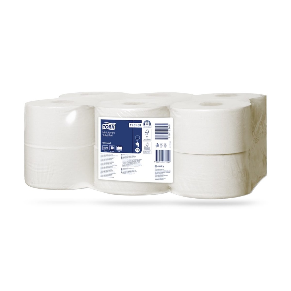 Tork Adv. Mini toalettpapír 1 r. fehér 12 x 240 m T2