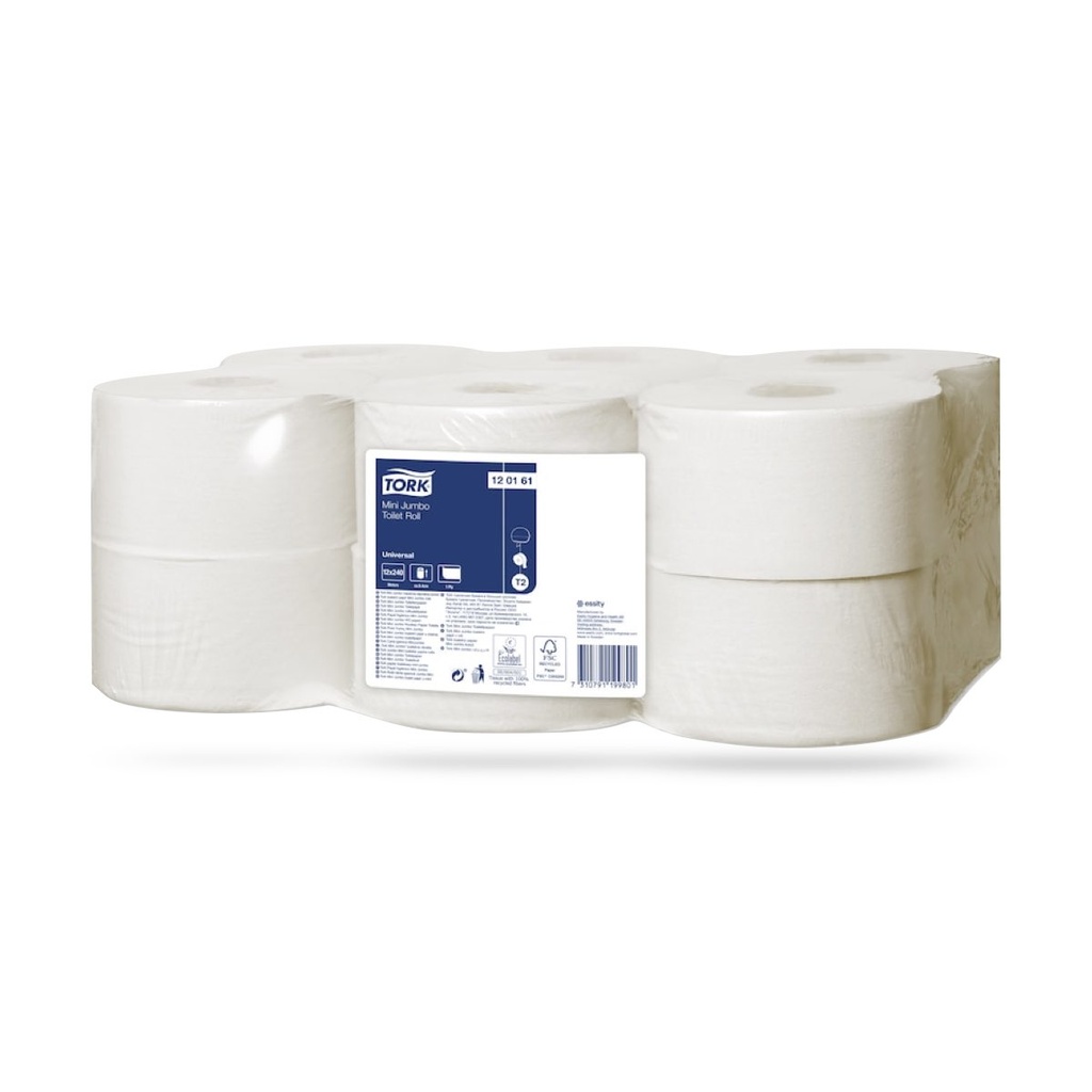 Tork Univ. Mini toalettpapír 1 r. törtfehér 12 x 240 m T2