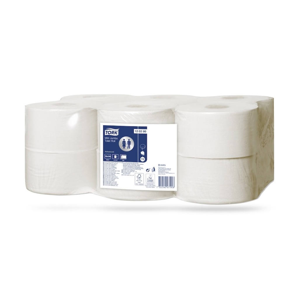 Tork Adv. Mini toalettpapír 2 r. 12 x 170 m fehér T2