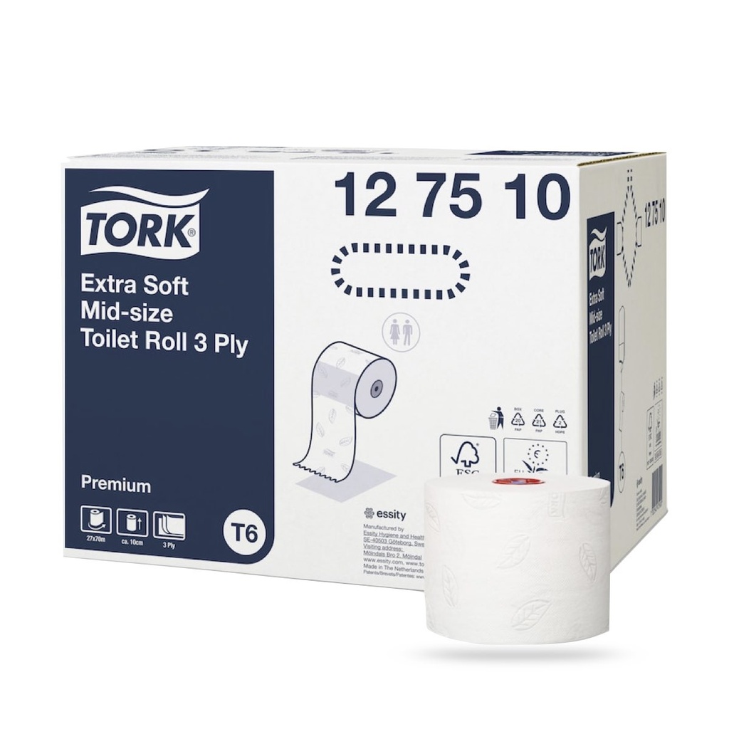 Tork Prem. Kompakt toalettpapír 3 r. 27 db-os fehér T6