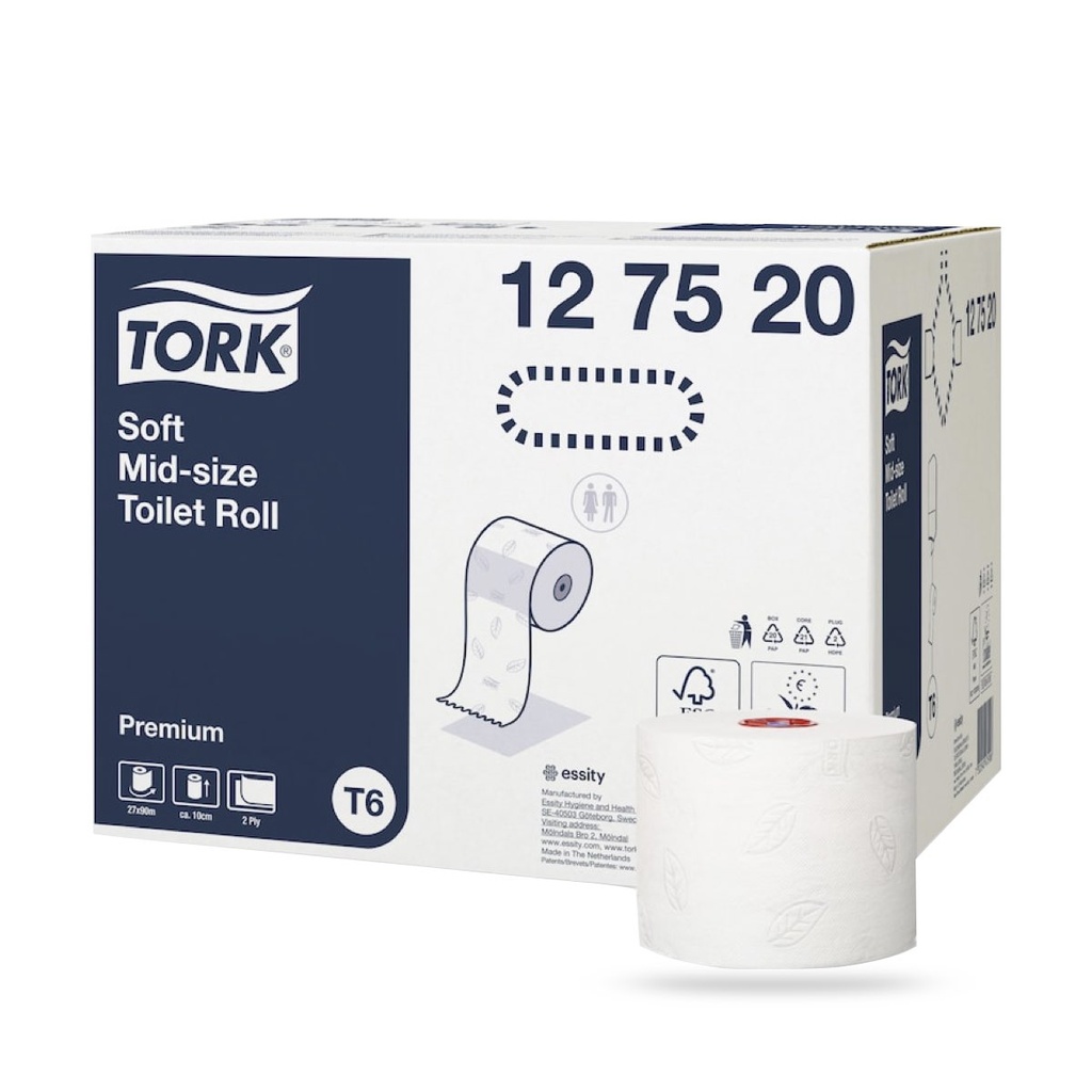 Tork Prem. Kompakt toalettpapír 2 r. 27 db-os fehér T6