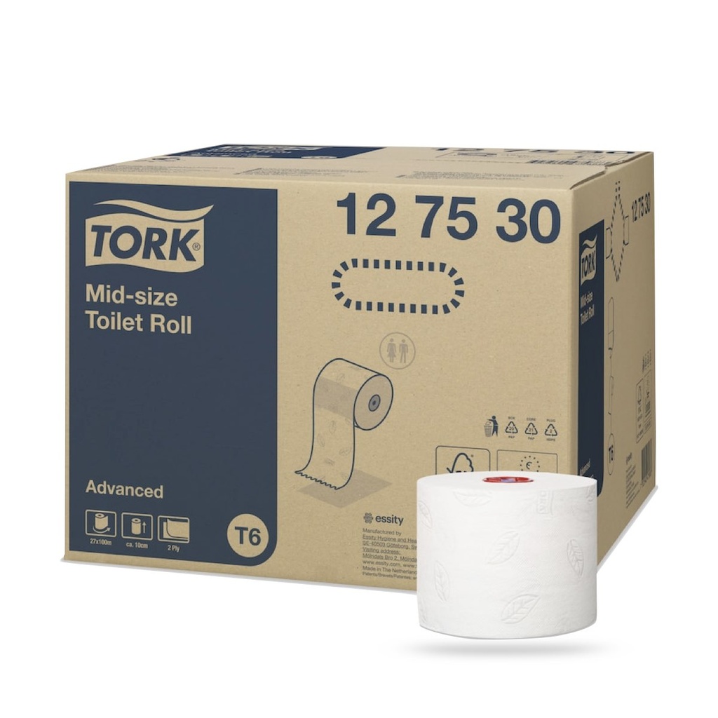 Tork Adv. Kompakt toalettpapír 2 r. 27 db-os fehér T6