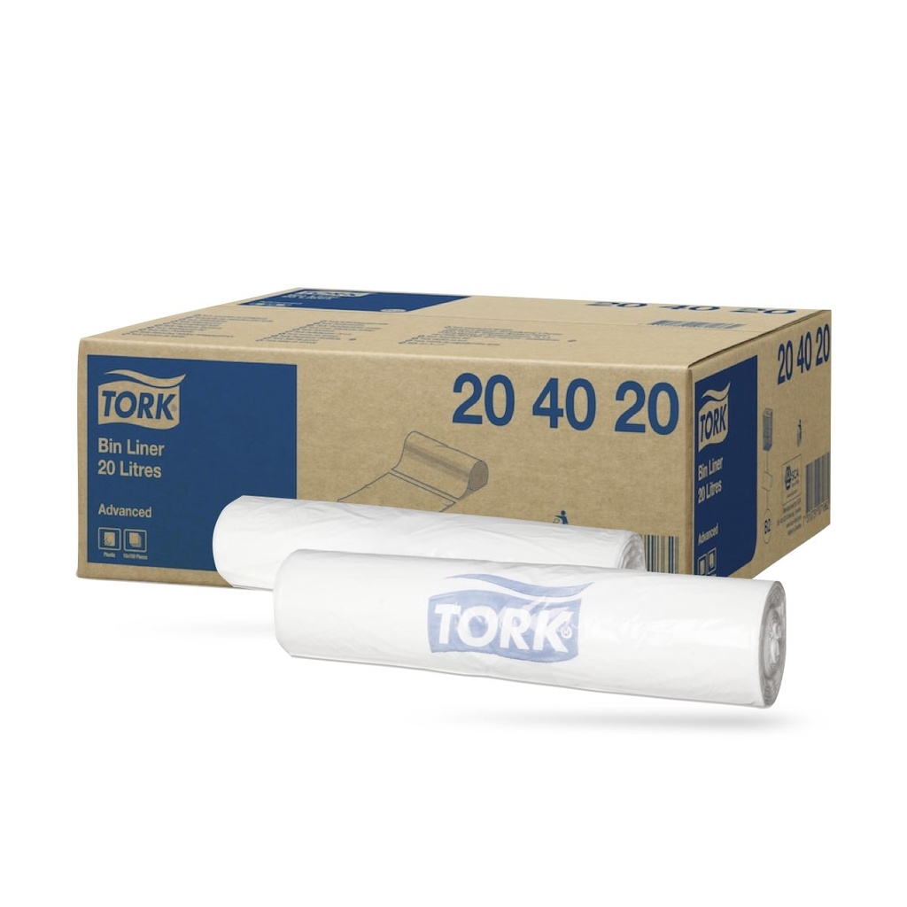 Tork Hulladékgyűjtő zsák 20 l-es 100 db-os fehér B2