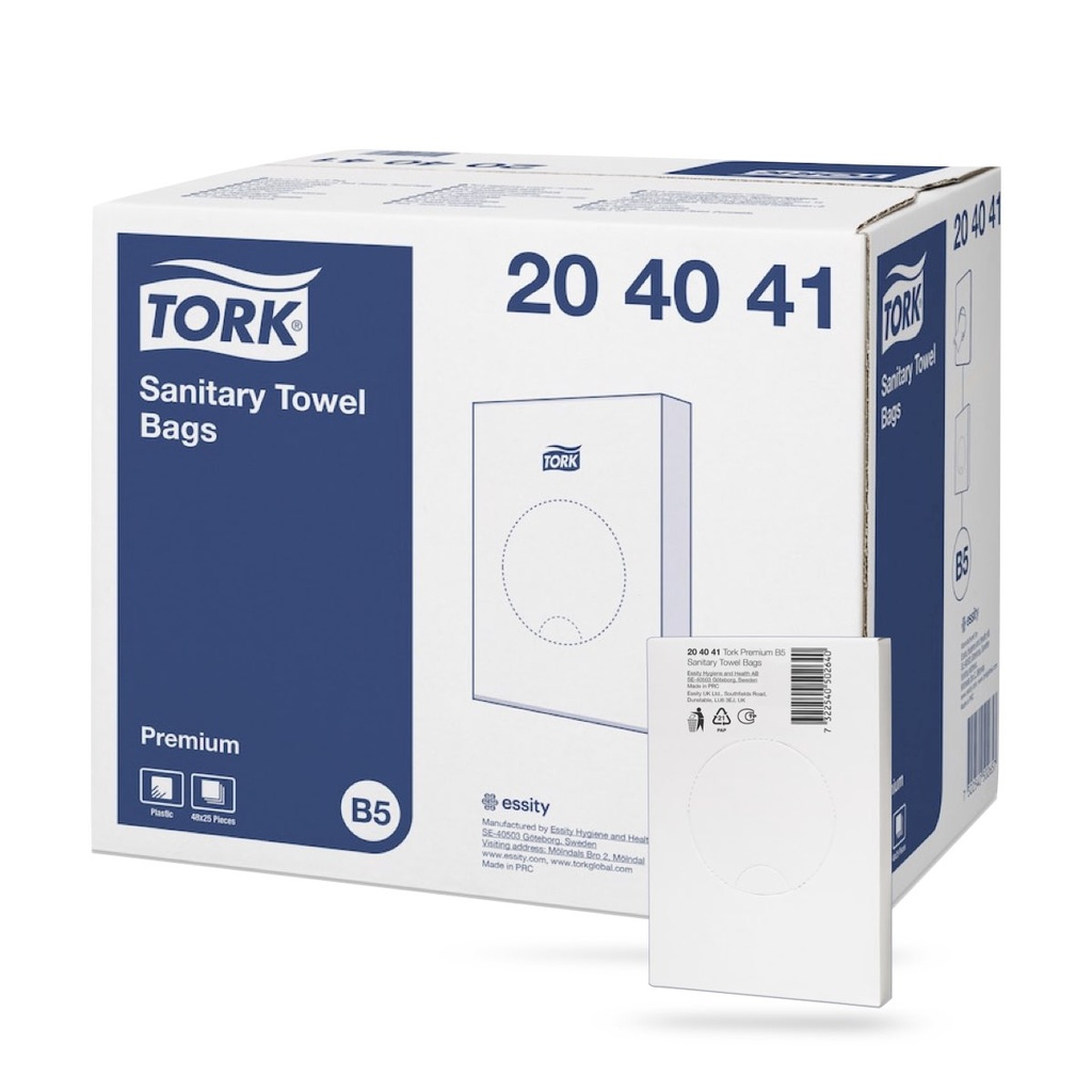 Tork higiéniai zacskó 25 db-os fehér B5
