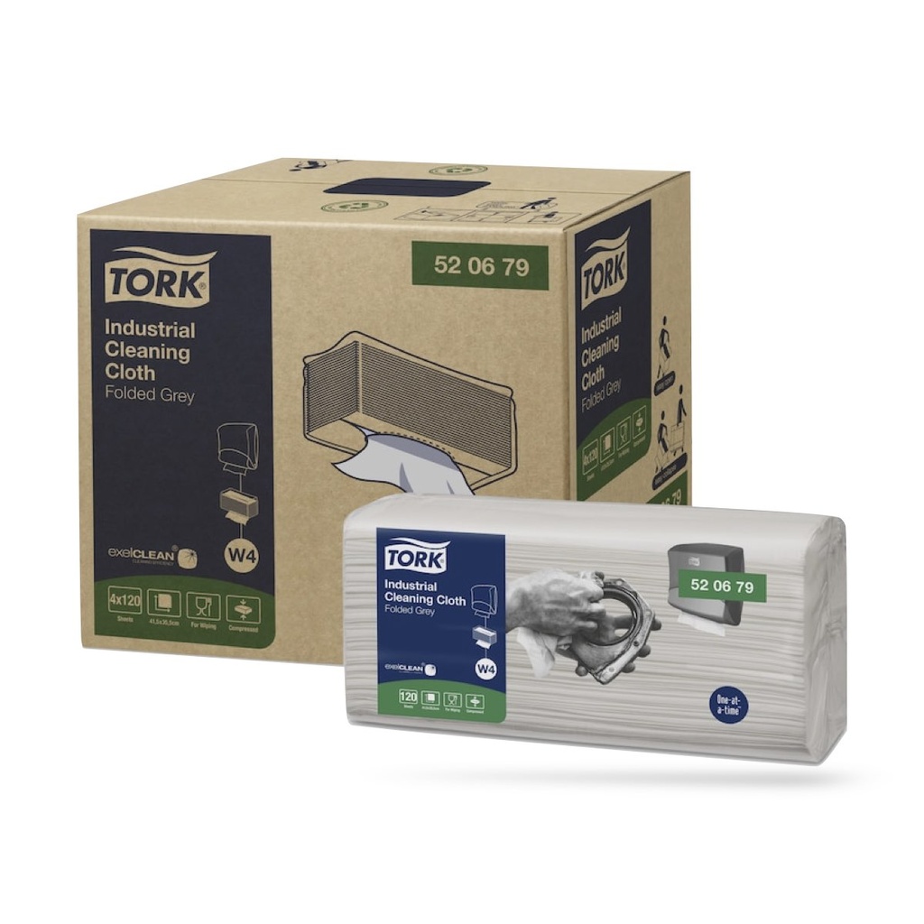 Tork Prem. tisztítókendő 120 lapos szürke W4