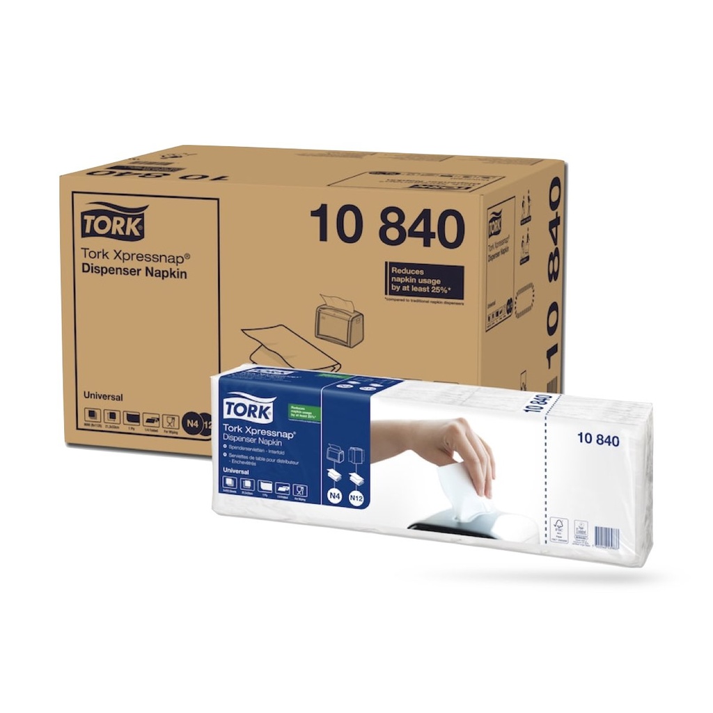 Tork Xpressnap adagolós szalvéta 21 x 33 cm-es 1 r. 1125 lapos fehér N4