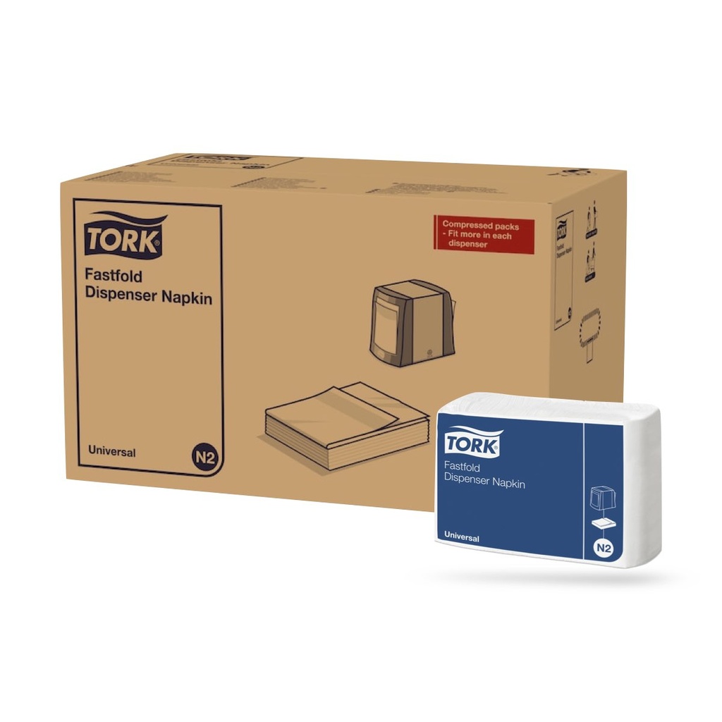 Tork Fastfold adagolós szalvéta 30 x 24 cm-es 1 r. 36 x 300 lapos fehér N2