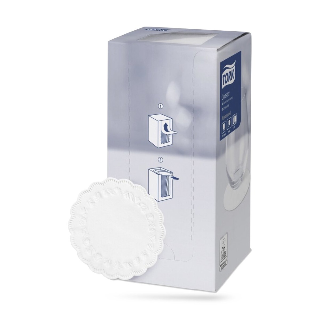 Tork poháralátét ∅ 9 cm-es cm-es 8 r. 250 lapos fehér