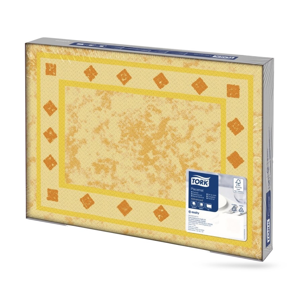 Tork Decor tálalátét 42 x 31 cm-es 1 r. 500 lapos "Narancssárga mintás"