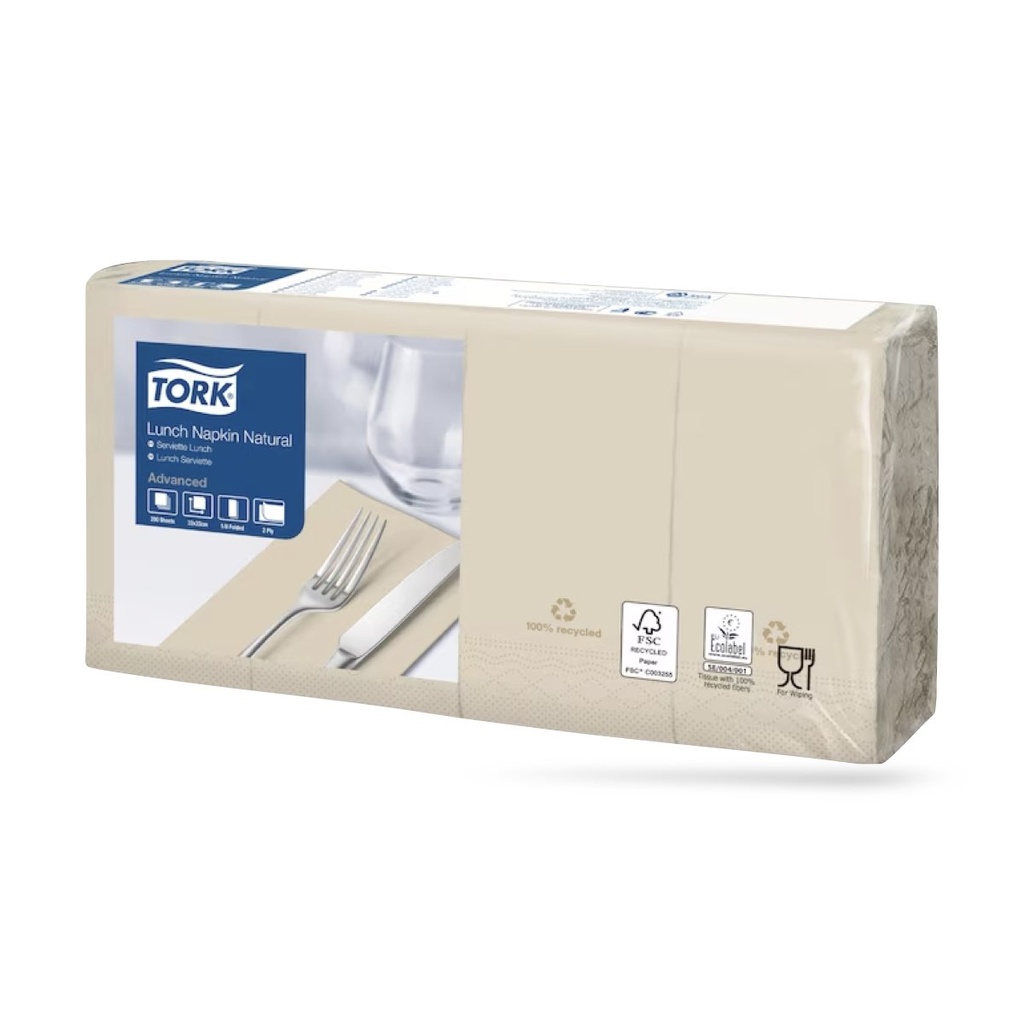 Tork Decor lunch szalvéta 33 x 33 cm-es cm-es 2 r. 200 lapos natur