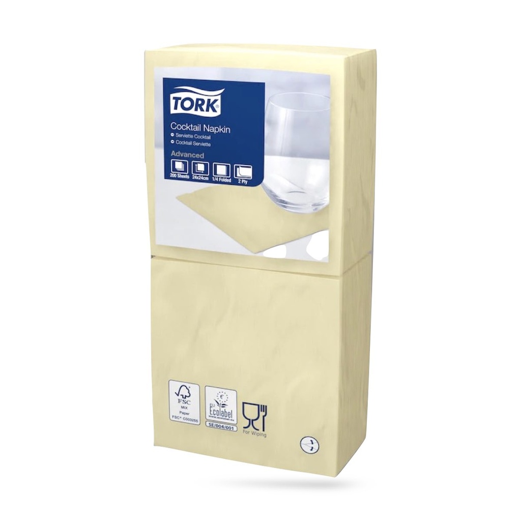 Tork koktélszalvéta 24 x 24 cm-es 2 r. 200 lapos pezsgő
