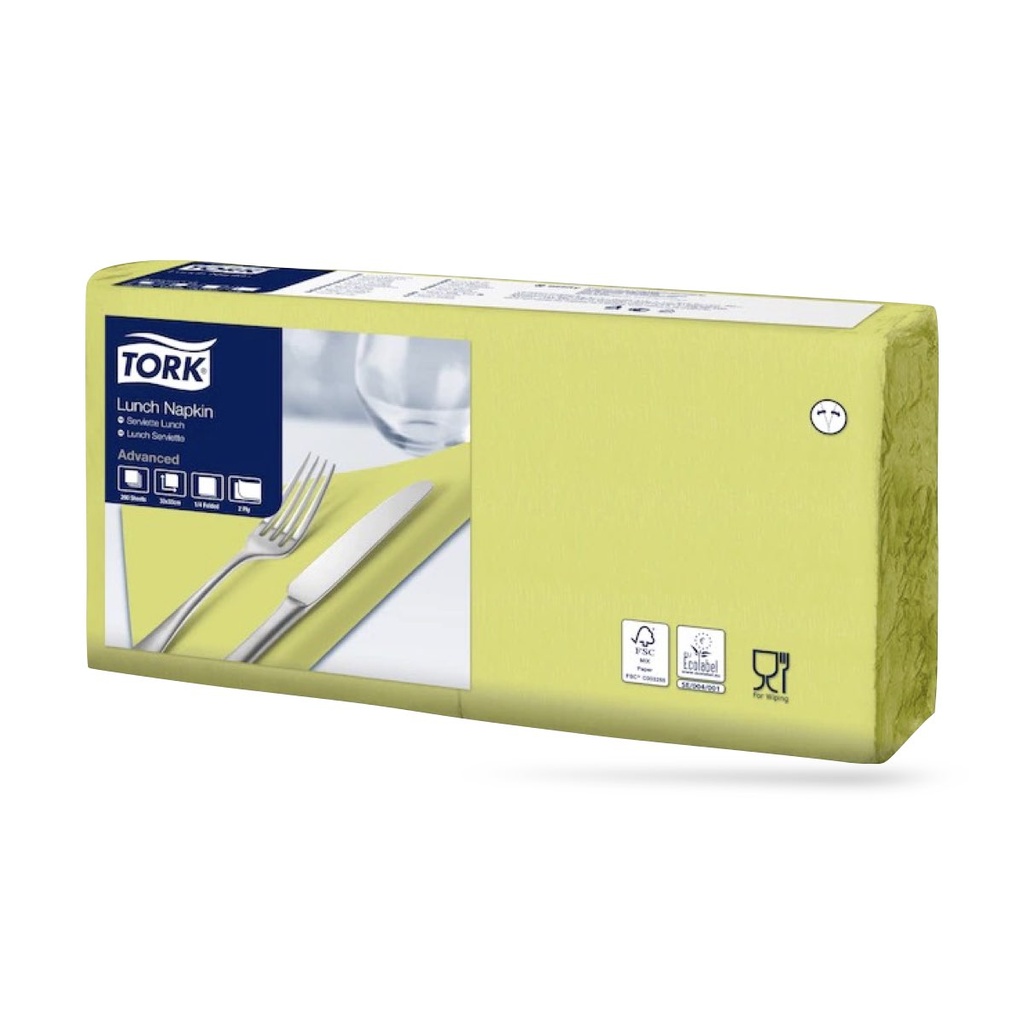 Tork lunch szalvéta 33 x 33 cm-es 2 r. 200 lapos lime