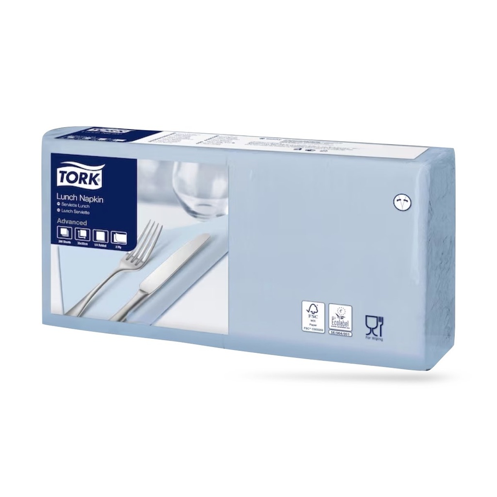 Tork lunch szalvéta 33 x 33 cm-es cm-es 2 r. 200 lapos világoskék