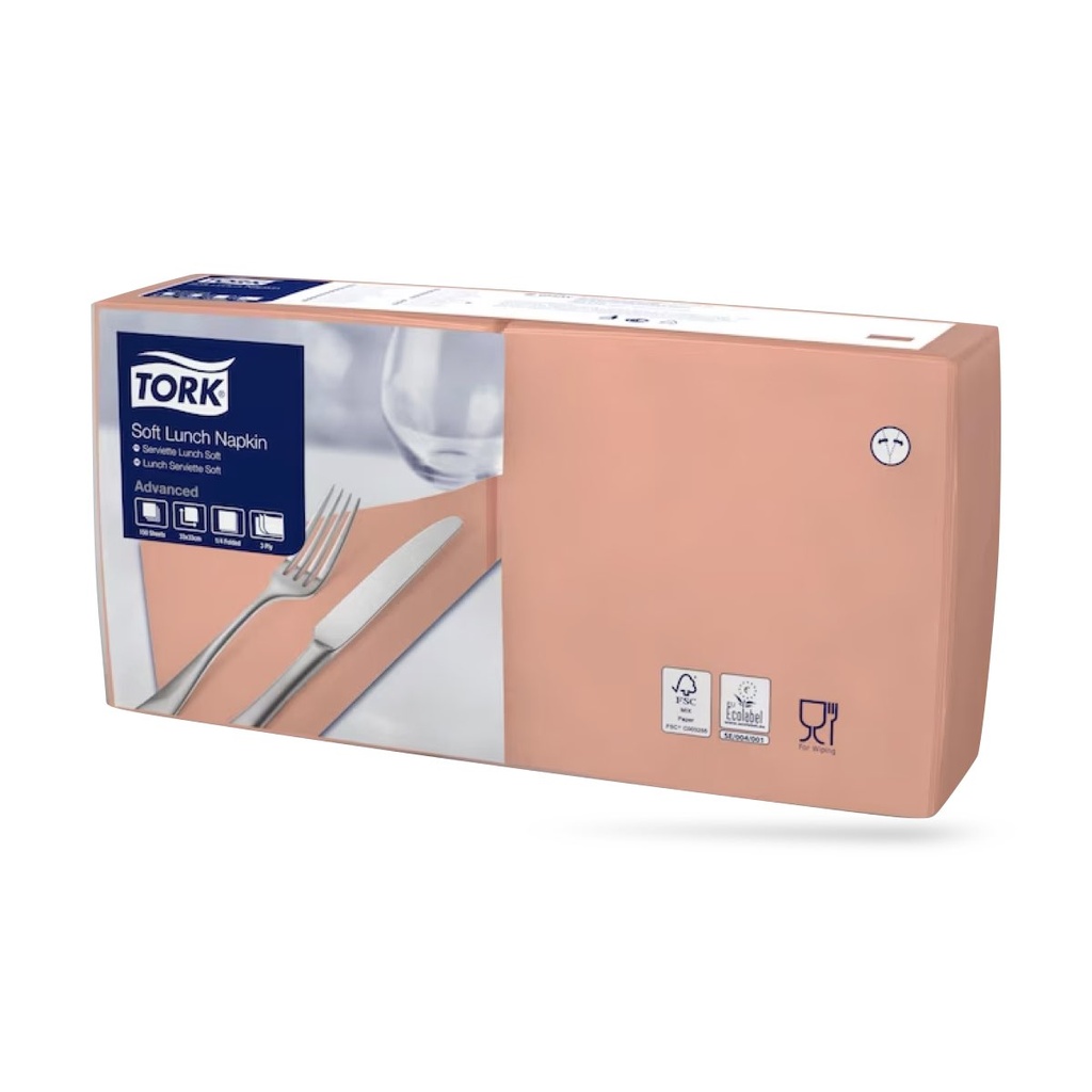 Tork lunch szalvéta 33 x 33 cm-es cm-es 3 r. 150 lapos barack