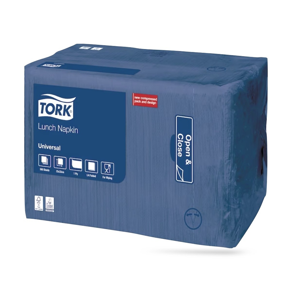 Tork lunch szalvéta 33 x 33 cm-es 1 r. 500 lapos sötétkék