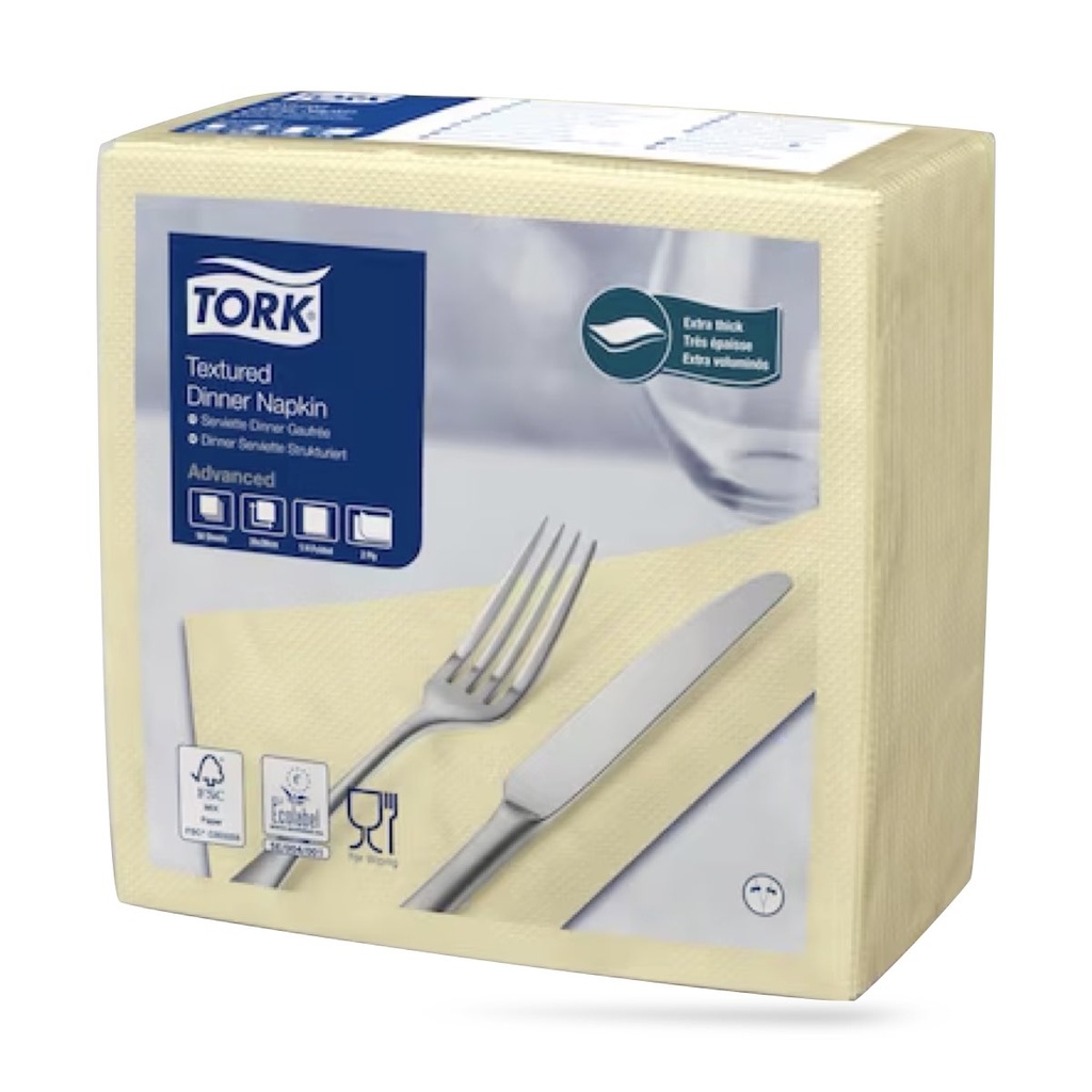 Tork Airlaid texturált szalvéta 40 x 40 cm-es 2 r. 50 lapos pezsgő