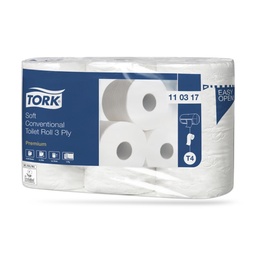 [110317] Tork Prem. kistekercses toalettpapír 3 r. 7 x 6 db-os fehér T4