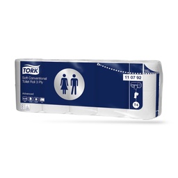 [110792] Tork Adv. kistekercses toalettpapír 3 r. 7 x 10 db-os fehér T4