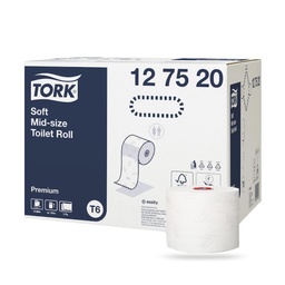 [127520] Tork Prem. Kompakt toalettpapír 2 r. 27 db-os fehér T6