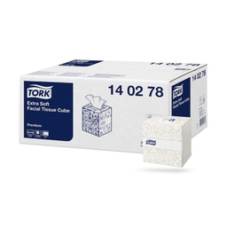 [140278] Tork Prem. kozmetikai kendő kocka 2 r. 30 x 100 lapos fehér F1
