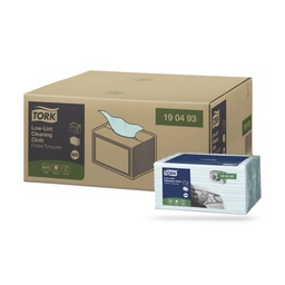 [190493] Tork Prem. szöszszegény tisztítókendő 75 lapos türkiz W8