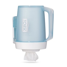 [658002] Tork Mini hordozható tekercses kéztörlő adagoló fehér-türkiz M1