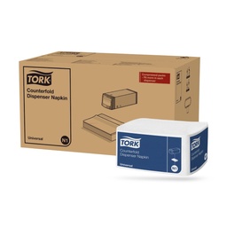 [10935] Tork Counterfold adagolós szalvéta 33 x 30 cm-es cm-es 1 r. 300 lapos fehér N1