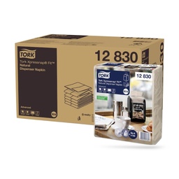 [12830] Tork Xpressnap Fit adagolós szalvéta 21 x 17 cm-es cm-es 2 r. 720 lapos natur N14
