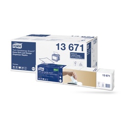 [13671] Tork Xpressnap Snack Extra Soft adagolós szalvéta 21 x 21 cm-es cm-es 2 r. 500 lapos fehér N10