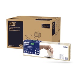 [13840] Tork Xpressnap környezetbarát adagolós szalvéta 21 x 33 cm-es 1 r. 1125 lapos natur N4