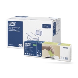 [18962] Tork Xpressnap Extra Soft adagolós szalvéta 21 x 17 cm-es cm-es 2 r. 1000 lapos lime N4