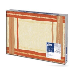 [474589] Tork Decor tálalátét 42 x 31 cm-es 1 r. 500 lapos "Bordó keretmotívumos"