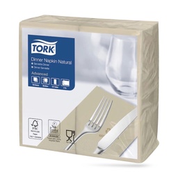 [477352] Tork Decor dinner szalvéta 40 x 40 cm-es cm-es 2 r. 150 lapos natur