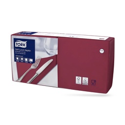 [477411] Tork lunch szalvéta 33 x 33 cm-es 3 r. 150 lapos bordó