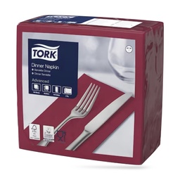 [477570] Tork dinner szalvéta 40 x 40 cm-es 1/8-os 2 r. 150 lapos bordó